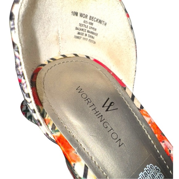 Worthington Multicolor Block Heels Size 10 – Bold, Flirty, Fun Statement - Picture 6 of 7